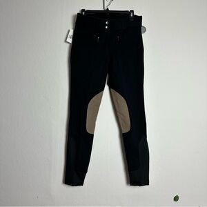 Black Riding Pants with Tan Patches
